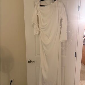 Meshki White Long Sleeve Dress